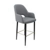 Bourbon 750mm Barstool - Stone with Black Round Legs