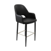 Bourbon 750mm Barstool - Black Vinyl with Black Round Legs