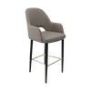 Bourbon 750mm Barstool - Taupe with Black Round Legs
