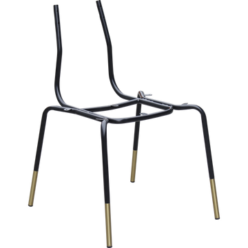 Black with Brass Tip / Chair Frame