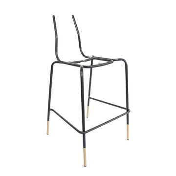 Black with Brass Tip / Barstool Frame