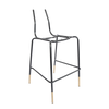 Durafurn Tiramisu Barstool Frame - Black/Brass Tip