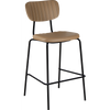 Durafurn Tiramisu Barstool - Black Frame / Taupe Vinyl