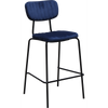 Durafurn Tiramisu Barstool - Black Frame /  Denim Velvet