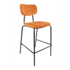 Durafurn Tiramisu Barstool - Black Frame /  Burnt Orange Velvet