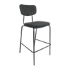 Durafurn Tiramisu Barstool - Black Frame / Black Vinyl