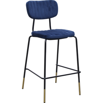 Denim Velvet / Black Frame with Brass Tip / 760mm
