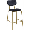Durafurn Tiramisu Barstool - Brass Frame / Black Velvet