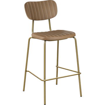 Taupe Vinyl / Brass Frame / 760mm
