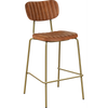 Durafurn Tiramisu Barstool - Brass Frame /  Tan Fabric