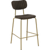 Durafurn Tiramisu Barstool - Brass Frame /  Charcoal Fabric