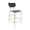 Durafurn Tiramisu Barstool - Brass Frame / Black Ply