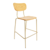 Durafurn Tiramisu Barstool - Brass Frame  / Oak Ply