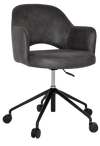 ARM CHAIR ALBURY CASTOR V2 BLACK + EASTWOOD SLATE