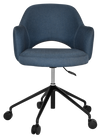 ARM CHAIR ALBURY CASTOR V2 BLACK + GRAVITY DENIM