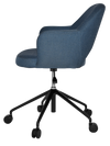 ARM CHAIR ALBURY CASTOR V2 BLACK + GRAVITY DENIM