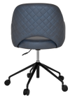 ARM CHAIR ALBURY CASTOR V2 BLACK + PELLE/BENITO NAVY