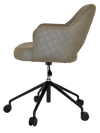 ARM CHAIR ALBURY CASTOR V2 BLACK + PELLE/BENITO SAGE