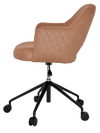 ARM CHAIR ALBURY CASTOR V2 BLACK + PELLE/BENITO TAN