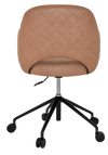 ARM CHAIR ALBURY CASTOR V2 BLACK + PELLE/BENITO TAN