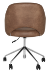 ARM CHAIR ALBURY CASTOR V2 POLISHED ALUM + EASTWOOD TAN