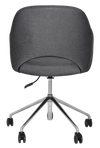 ARM CHAIR ALBURY CASTOR V2 POLISHED ALUM + GRAVITY SLATE