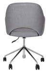 ARM CHAIR ALBURY CASTOR V2 POLISHED ALUM + GRAVITY STEEL