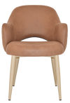 ARM CHAIR ALBURY METAL BIRCH + PELLE/BENITO TAN