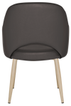 ARM CHAIR ALBURY METAL BIRCH + VINYL CHARCOAL