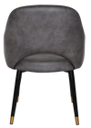 ARM CHAIR ALBURY METAL (SLIM) BLACK BRASS + EASTWOOD SLATE