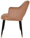 ARM CHAIR ALBURY METAL (SLIM) BLACK BRASS + PELLE/BENITO TAN