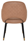 ARM CHAIR ALBURY METAL (SLIM) BLACK BRASS + PELLE/BENITO TAN