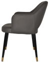 ARM CHAIR ALBURY METAL (SLIM) BLACK BRASS + VINYL CHARCOAL