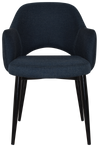ARM CHAIR ALBURY METAL BLACK + GRAVITY NAVY