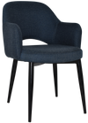ARM CHAIR ALBURY METAL BLACK + GRAVITY NAVY
