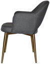 ARM CHAIR ALBURY METAL (SLIM) BRASS + GRAVITY SLATE