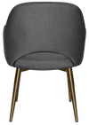 ARM CHAIR ALBURY METAL (SLIM) BRASS + GRAVITY SLATE
