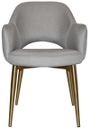 ARM CHAIR ALBURY METAL (SLIM) BRASS + GRAVITY STEEL