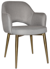 ARM CHAIR ALBURY METAL (SLIM) BRASS + GRAVITY STEEL