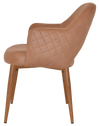 ARM CHAIR ALBURY METAL LIGHTOAK + PELLE/BENITO TAN