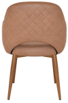 ARM CHAIR ALBURY METAL LIGHTOAK + PELLE/BENITO TAN