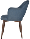 ARM CHAIR ALBURY METAL LIGHT WALNUT + GRAVITY DENIM