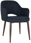 ARM CHAIR ALBURY METAL LIGHT WALNUT + GRAVITY NAVY