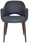 ARM CHAIR ALBURY METAL LIGHT WALNUT + PELLE/BENITO NAVY