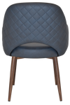 ARM CHAIR ALBURY METAL LIGHT WALNUT + PELLE/BENITO NAVY
