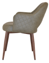 ARM CHAIR ALBURY METAL LIGHT WALNUT + PELLE/BENITO SAGE