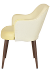 ARM CHAIR ALBURY METAL LIGHT WALNUT + UNUPHOLSTERED