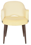 ARM CHAIR ALBURY METAL LIGHT WALNUT + UNUPHOLSTERED