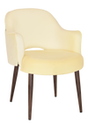 ARM CHAIR ALBURY METAL LIGHT WALNUT + UNUPHOLSTERED