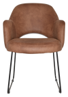 ARM CHAIR ALBURY SLED BLACK + EASTWOOD TAN